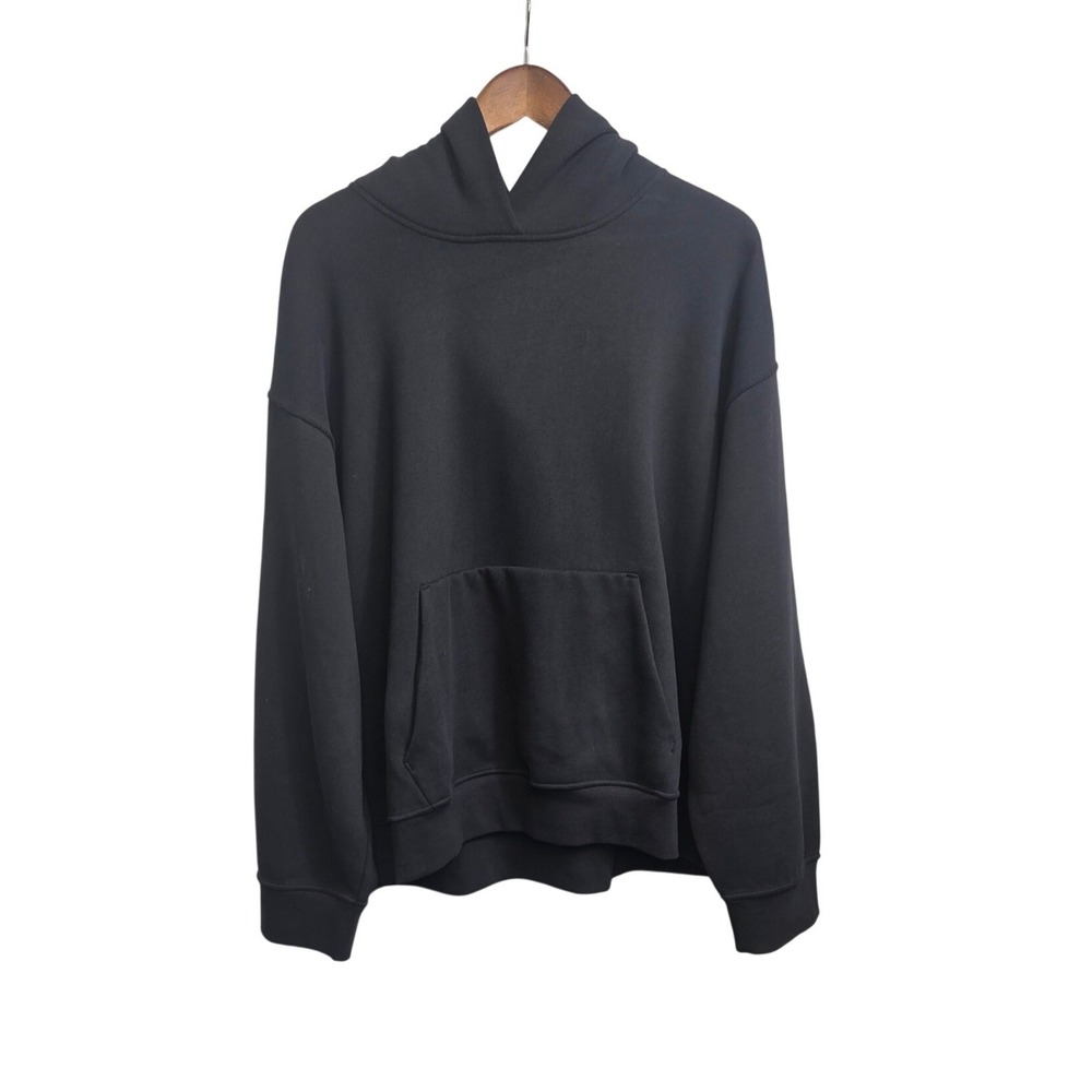 Lululemon Steady State Oversized Hoodie Womens XL Black Cotton Fleece NWT